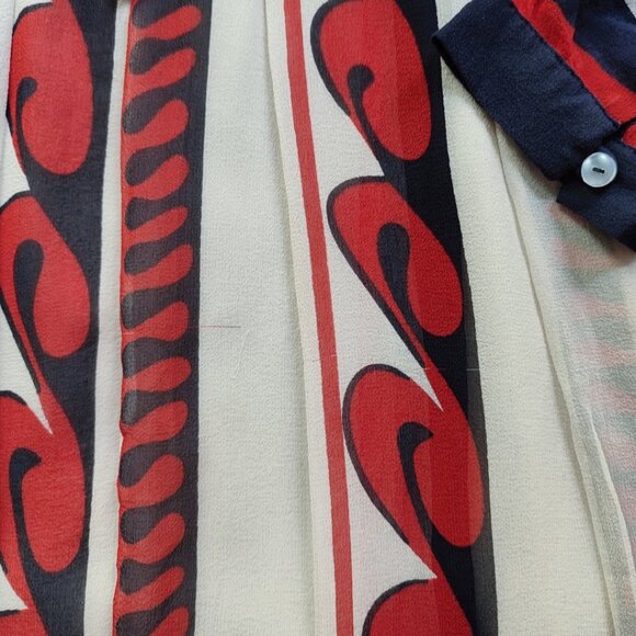 Vintage Anna Sui Silk chiffon midi dress/ bohemian garden core fairy core - Picture 9 of 10